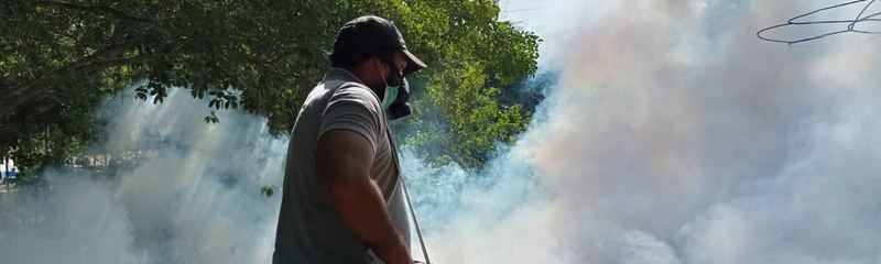 General pest control technician fogging treatment — Pest Orbit Pakistan
